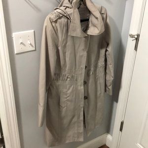 Classic Gray Trench Rain Coat Large - Guess